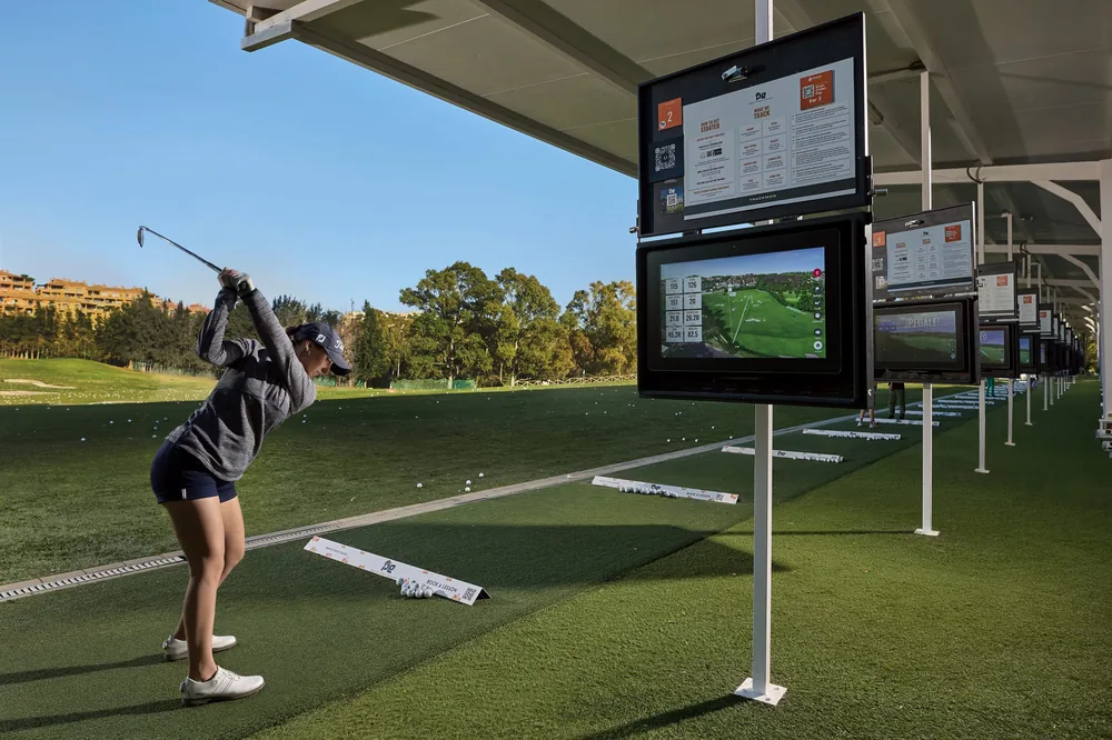 Coaching at the PG TrackMan range